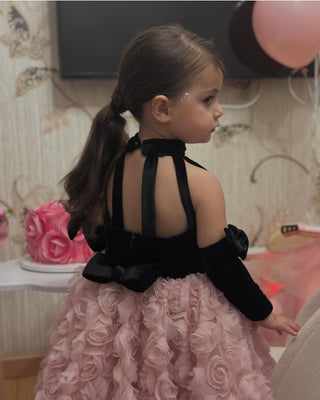 Lorin Powder Pink High-Low Girls’ Dress