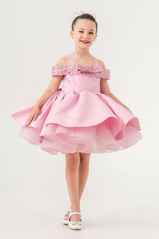 Mono Pink Girls’ Evening Dress