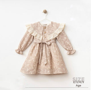 Vintage Mink Floral 4-Piece Girls’ Dress Set