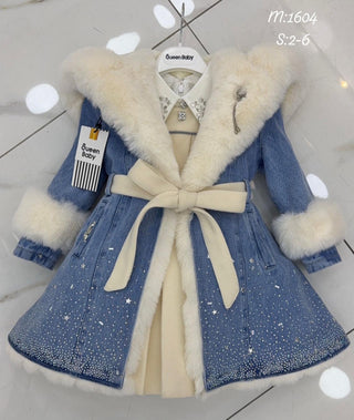 Premium Special Design Fur Denim Jacket + Dress
