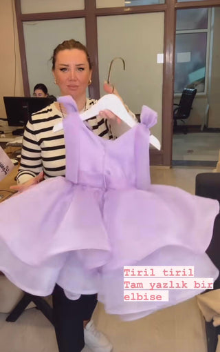 Ela Lilac Girls’ Evening Dress