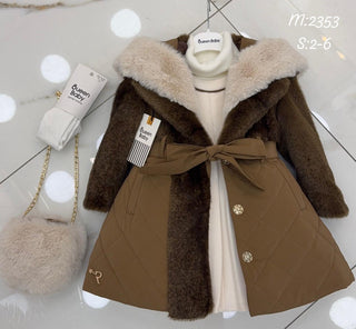 Premium Special Design Khaki Green Coat 5-Piece Set