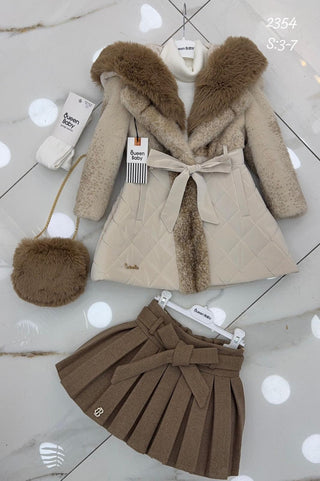 Premium Special Design Mink Coat 5-Piece Set