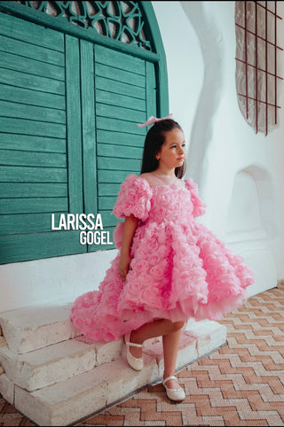 Manolya Pink High-Low Girls’ Evening Dress