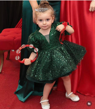 Jasmine Green Lettuce Skirt Girls’ Dress