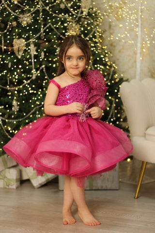 Olivia Fuchsia Girls’ Evening Dress