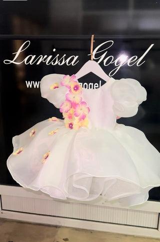 Carolin Dress with 3D Flower Motifs