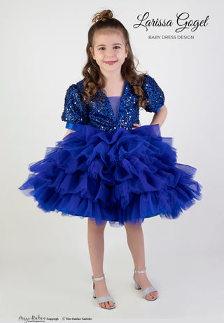 Margarita Navy Blue Girls’ Dress