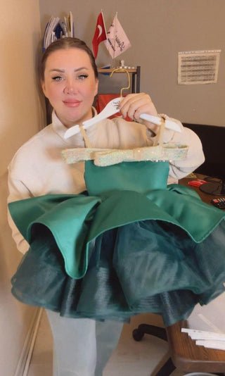 Mono Green Girls’ Evening Dress