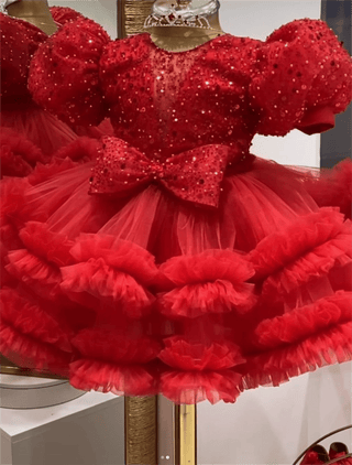 Sally Red Girls’ Evening Dress