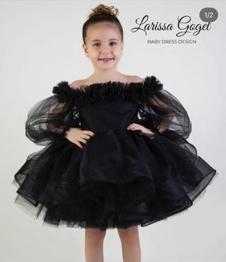 Black Puffy Tulle Dress